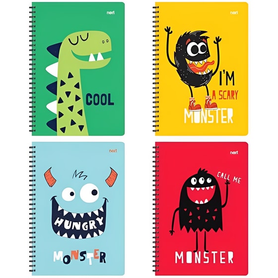 Τετράδιο Σπιράλ NEXT Β5 Cute Monsters (1 Τεμάχιο) image 0