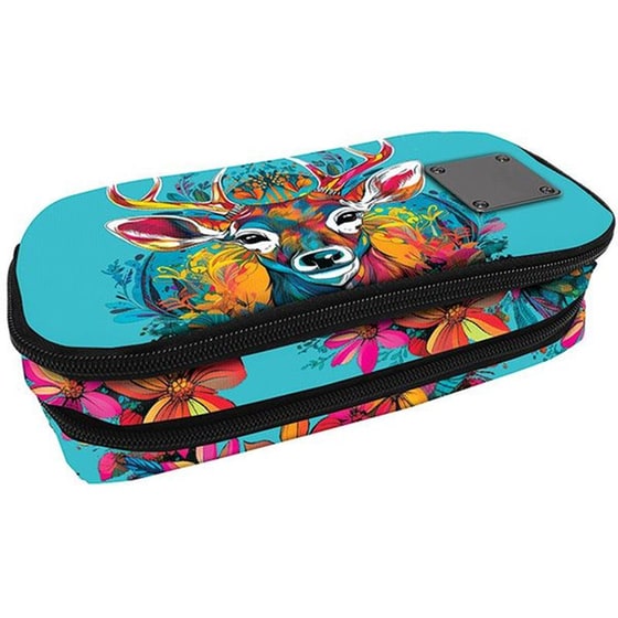 Κασετίνα Οβάλ Διπλή Graffiti Xscape Deer image 0