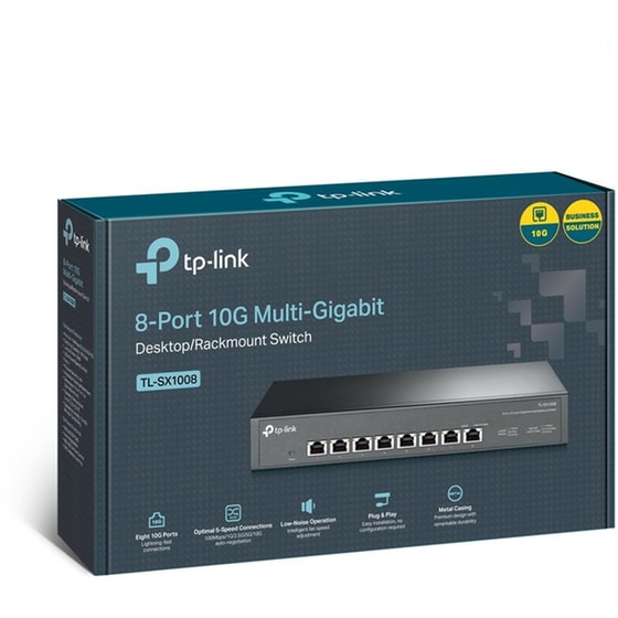 TP-Link TL-SX1008 Network Switch Unmanaged L2 Ten Gigabit (10000 Mbps) 8-Port 1U image 5