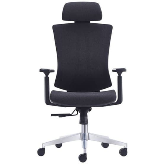 Καρέκλα Διευθυντική Woodwell BF9600 Υφασμάτινη - Μαύρη image 2