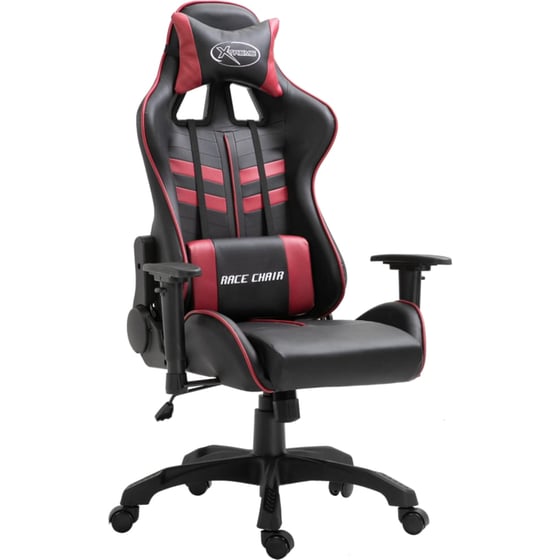 Gaming Καρέκλα VidaXL από Τεχνητό Δέρμα - Μαύρη/ Μπορντό image 0