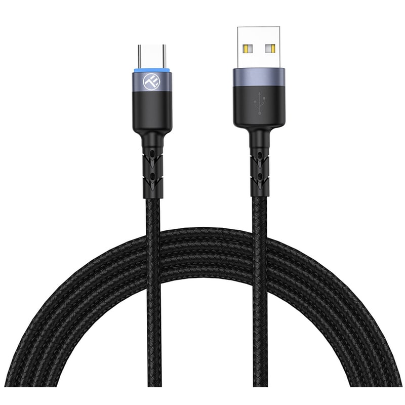 Καλώδιο δεδομένων Tellur USB To USB-C With Led Light 2m - Black