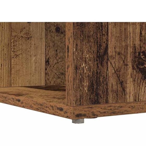 Γωνιακό Γραφείο VidaXL με Ράφι 101,5x149,5x149,5 cm - Παλιό Ξύλο image 6