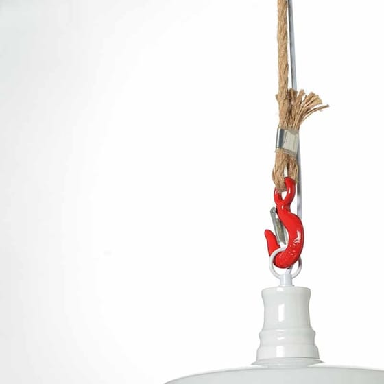 Φωτιστικό Οροφής Μονόφωτο Aca Whooper Od8039wh Μεταλλικό 36x36x28 cm - Λευκό/Κόκκινο image 2