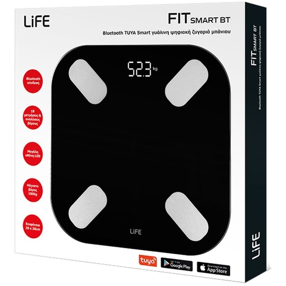 Ζυγαριά Σώματος Life Fit BT 221-0414 - Μαύρο image 6