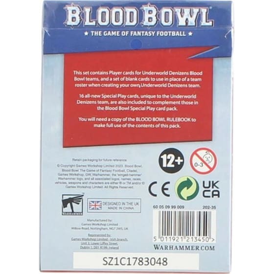 Blood Bowl - Underworld Denizens Team Card Pack (Games Workshop) image 2