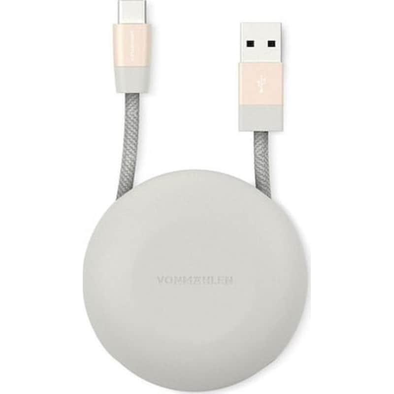 VONMAHLEN Καλώδιο δεδομένων Vonmählen The Luxury Cable Usb to Usb-C 3A 1m - White