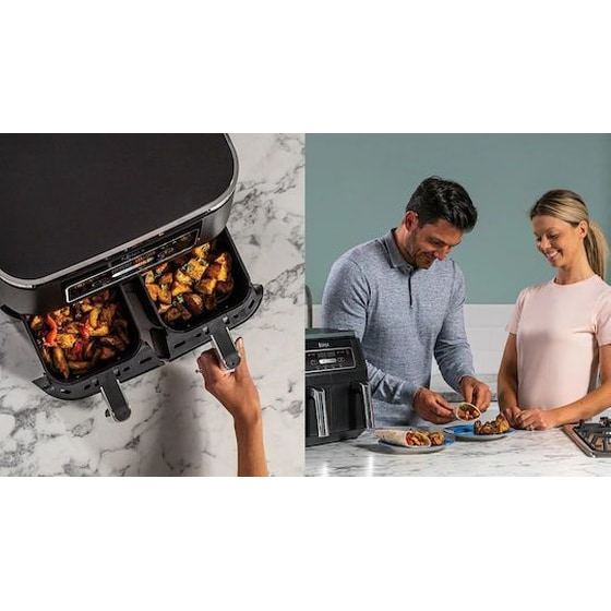 NINJA AF200EU με Διπλό Αποσπώμενο Κάδο 2400 W 7.6 L Μαύρο Φριτέζα Αέρος image 6