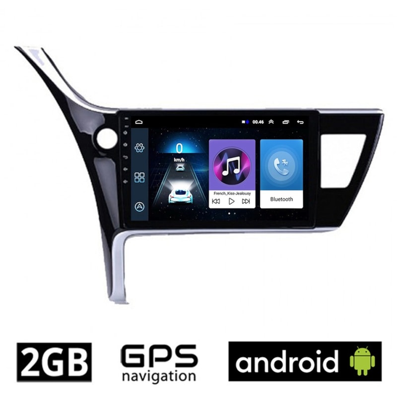 Ηχοσύστημα με Οθόνη Αφής 10 Android GPS Wi-Fi Bluetooth 2GB/16GB για Toyota Corolla (2017 - 2019)