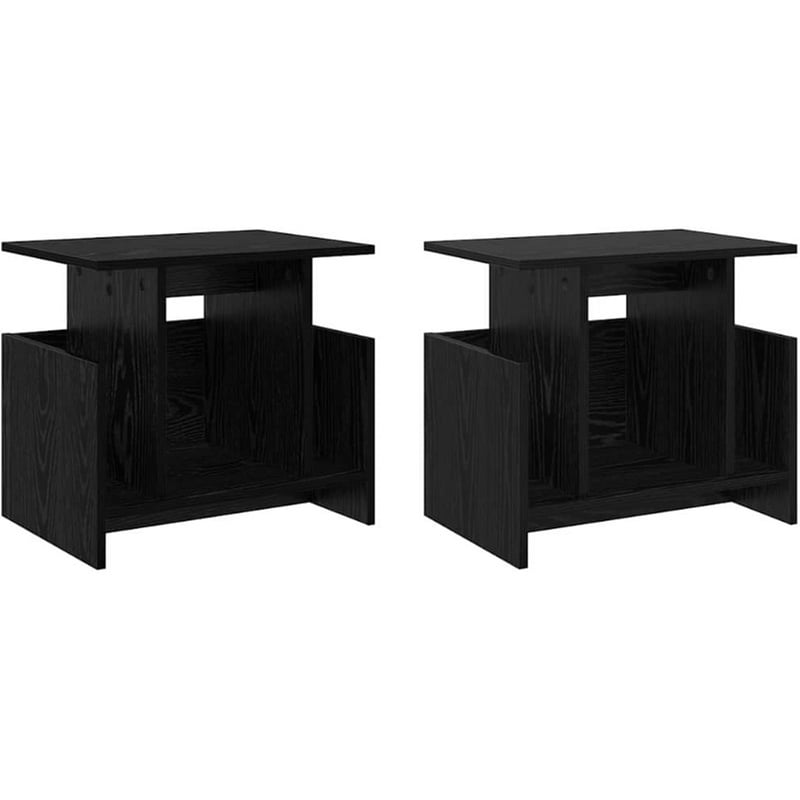 Έπιπλο Τηλεόρασης VidaXL 2 τμχ 50 x 35 x 45 cm - Μαύρη Οξιά