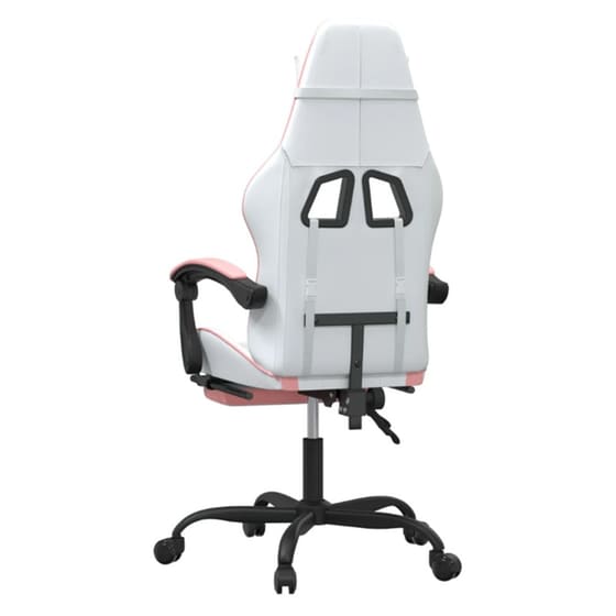 Καρέκλα Gaming VIDAXL 3143911 με Υποπόδιο από Τεχνητό Δέρμα - Λευκό image 3