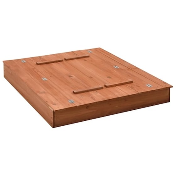 VidaXL Αμμοδόχος με Καθίσματα Τετράγωνη 95x90x15cm Ξύλινη - Καφέ image 3