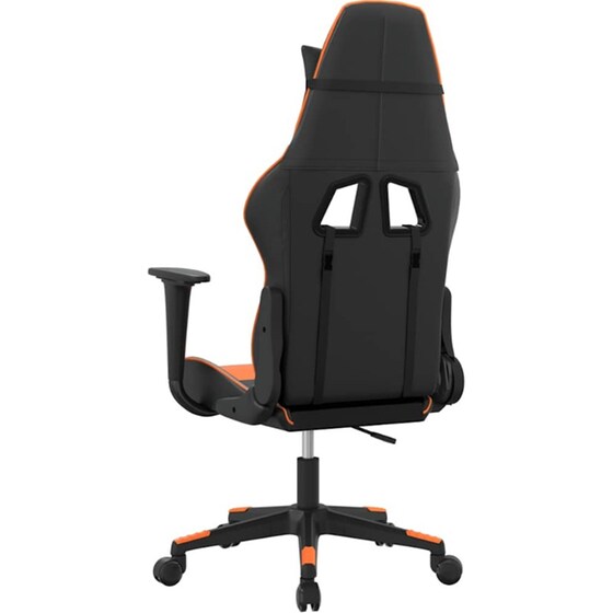 Καρέκλα Gaming VIDAXL 345451 με Ρυθμιζόμενα Μπράτσα από Τεχνητό Δέρμα - Μαύρο / Πορτοκαλί image 5