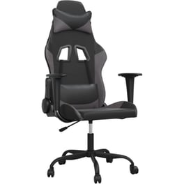 Καρέκλα Gaming VIDAXL 345403 με Ρυθμιζόμενα Μπράτσα από Τεχνητό Δέρμα - Μαύρο