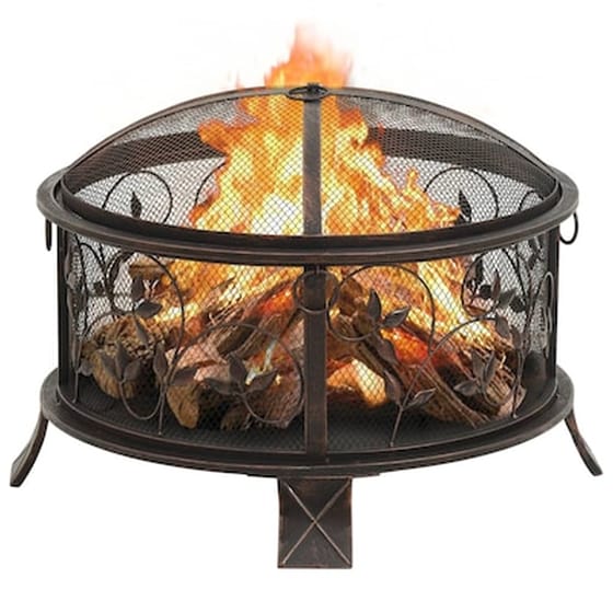 VIDAXL Τζάκι Εξωτερικού Χώρου XXL Ø67.5x48cm από Ατσάλι με Σκαλιστήρι και Κάλυμμα image 2
