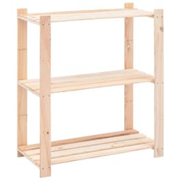 Vidaxl Ραφιέρα 3 Επιπέδων 150 Κ. 80x38x90 Εκ. Από Μασίφ Ξύλο Πεύκου