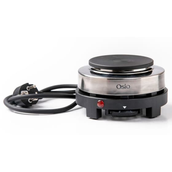 Επιτραπέζια Εστία Ηλεκτρική OSIO OHP-2410 500 W Ασημί image 1