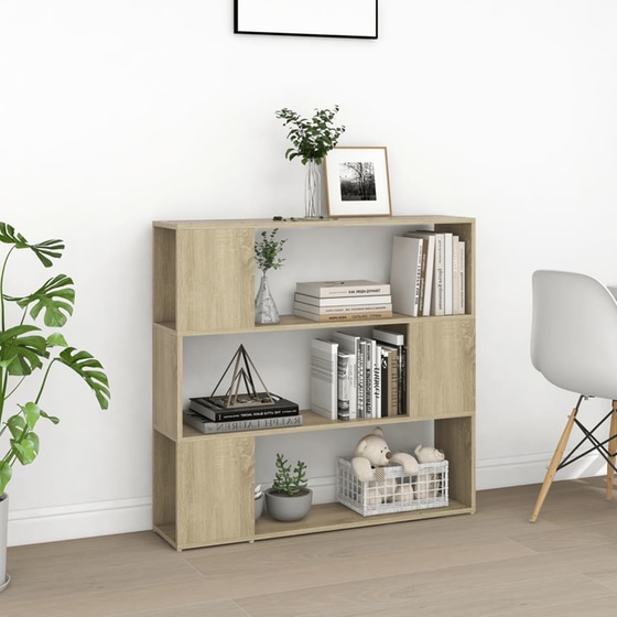 Βιβλιοθήκη VidaXL από Μοριοσανίδα 100x24x94 cm - Δρυς/ Μπεζ image 6