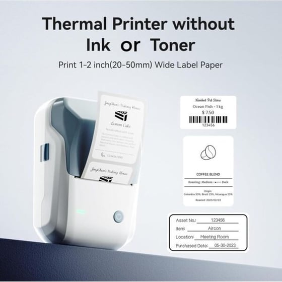 NIIMBOT Thermal B1-WB White Blue Θερμικός Εκτυπωτής image 4