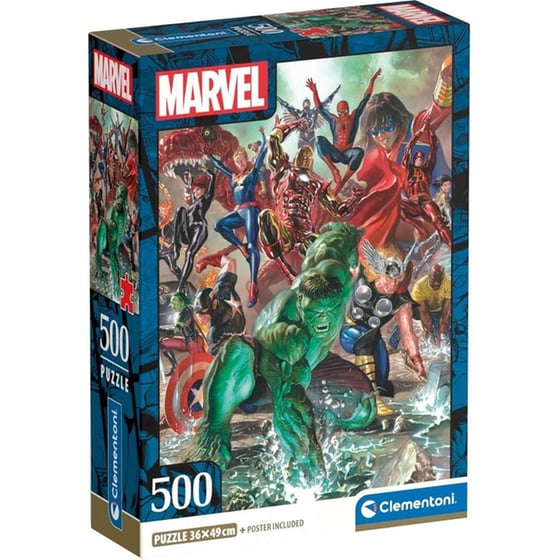 Παζλ Clementoni Marvel Heroes (500 Κομμάτια) image 0
