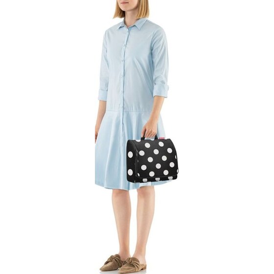 Νεσεσέρ Καλλυντικών Reisenthel Toiletbag XLarge Dots White WO7073 4lt - Μαύρο με Σχέδιο image 5