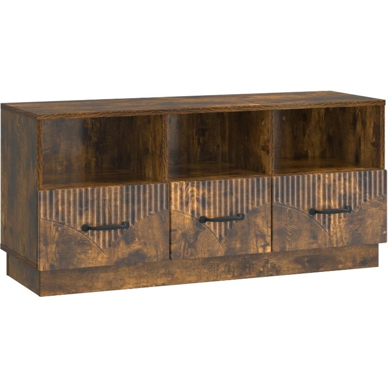 Έπιπλο Τηλεόρασης VidaXL με Συρτάρι 102x34.5x47 cm - Καπνισμένο Ξύλο Δρυός