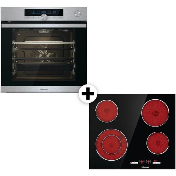 HISENSE BSA66334PX & E6432C 77 Lt Inox Eντοιχιζόμενο Σετ Φούρνος και Εστία image 0