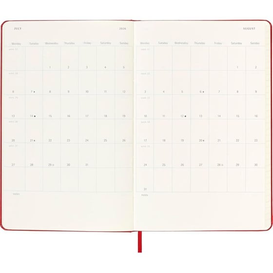 Ημερολόγιο Εβδομαδιαίο Moleskine 2025-2026 18Μ Large Scarlet Red Hard image 5