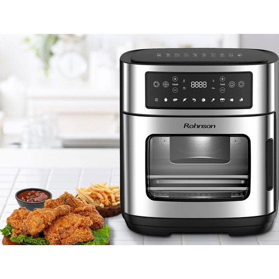 ROHNSON R-2853 με Πόρτα 1900W 12 L Ασημί Φριτέζα Αέρος image 8