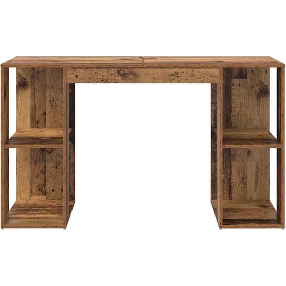 Γραφείο VidaXL από Επεξεργασμένο Ξύλο 130x50,5x75 cm - Παλιό Ξύλο image 4