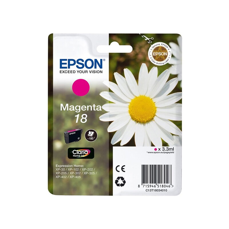 Epson 18 Ματζέντα Μελάνι Εκτυπωτή C13T18034010