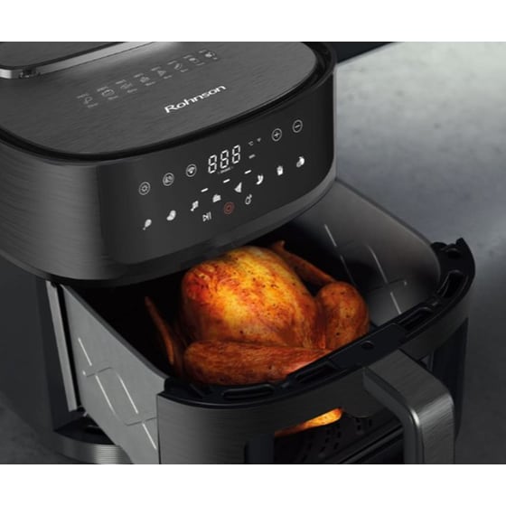 ROHNSON SMARTCHEF XL 2 R-2858 με Wi-Fi και Αποσπώμενο Κάδο 1800W 8 L Μαύρο Φριτέζα Αέρος image 8