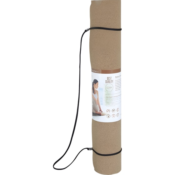 Στρώμα Γυμναστικής Amila Yoga Mat Cork από Φυσικό Φελλό 173x61x0.4 cm - Καφέ image 3