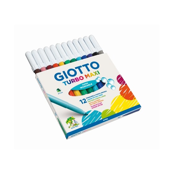 Μαρκαδόροι Ζωγραφικής Giotto Turbo Maxi (12 Τεμάχια) image 1