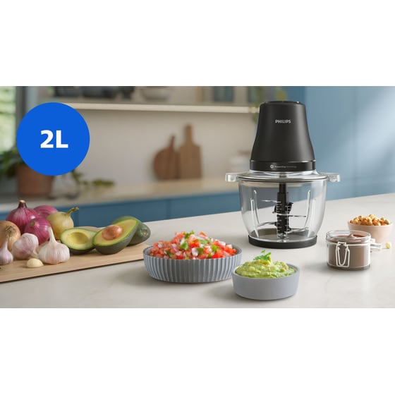 PHILIPS HR1502/00 Πολυκόπτης 2 L 450 W Μαύρο image 2
