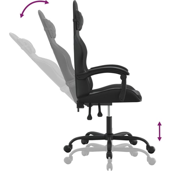 Καρέκλα Gaming VIDAXL Καρέκλα από Τεχνητό Δέρμα - Μαύρη image 8