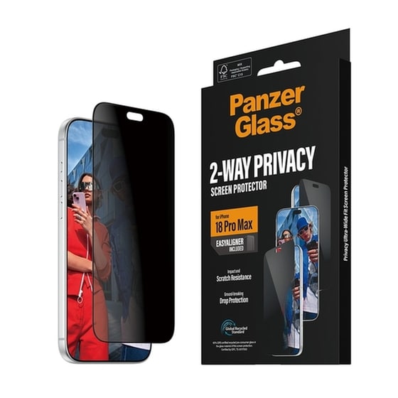 Προστατευτικό οθόνης Apple iPhone 18 Pro Max - PanzerGlass 2-Way Privacy Ultra-Wide Fit w. EasyAligner image 5