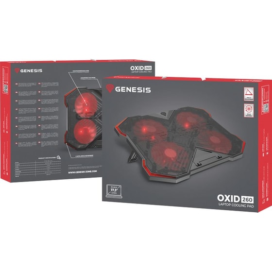 Βάση Laptop Cooler Genesis Oxid 260 17.3" - Μαύρο image 5