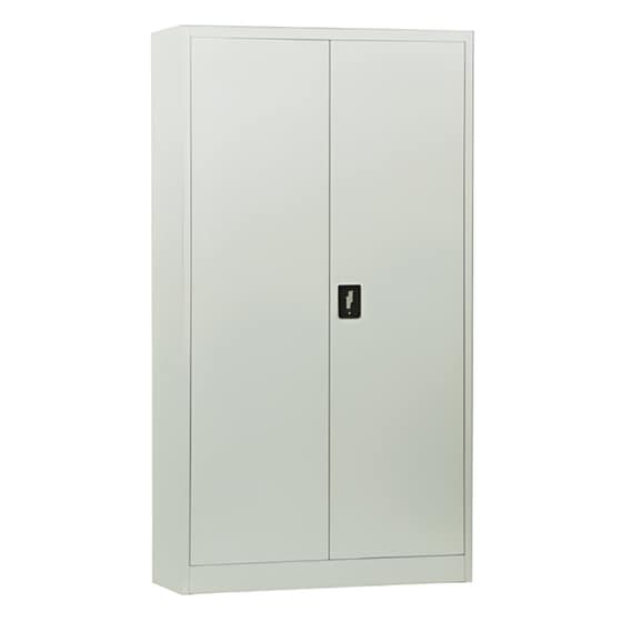 Δίφυλλη Μεταλλική Ντουλάπα WOODWELL με 3 ράφια 90x40x185 cm - Λευκή image 0