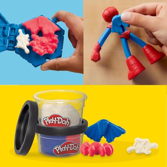 Hasbro Play-Doh Marvel Spiderman/ Black Panther/ Captain America 3 Σχέδια 2 Τμχ - Τυχαία Επιλογή Σχεδίου (G0333) image 15