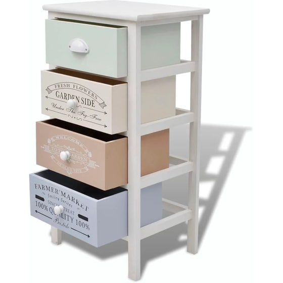 Συρταριέρα Γραφείου VidaXL από Ξύλο 38x28x72 cm - Πολύχρωμο image 3