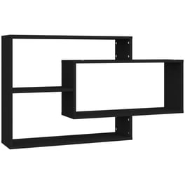 Ραφιέρα Τοίχου VidaXL από Μοριοσανίδα 104x20x58.5 cm - Μαύρο