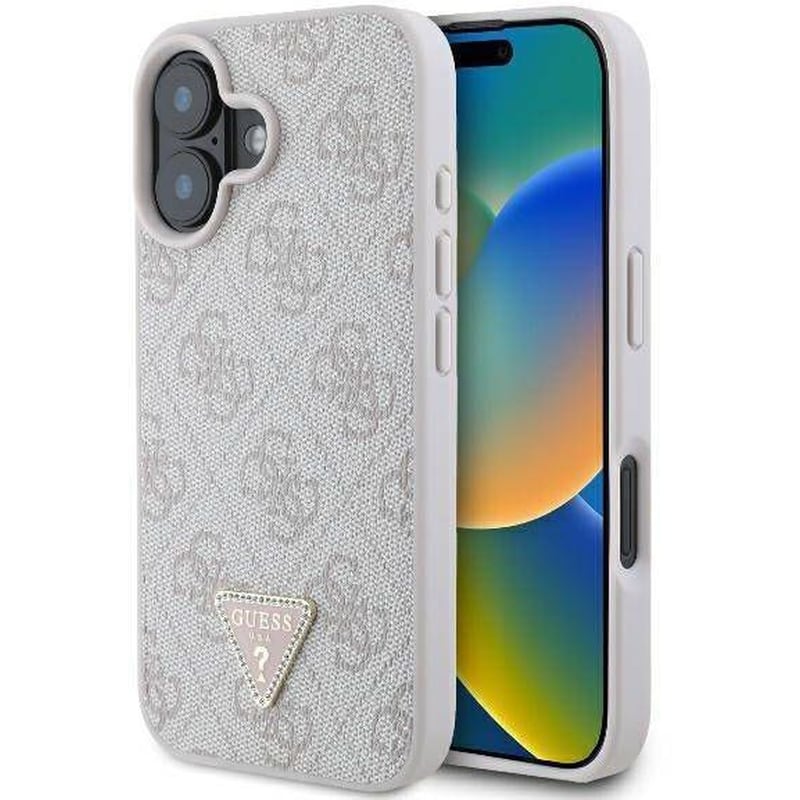 Θήκη Apple iphone 16 - Guess 4g Triangle Strass - Ροζ