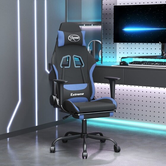 Καρέκλα Gaming VIDAXL 345487 με Υποπόδιο - Μαύρο image 10