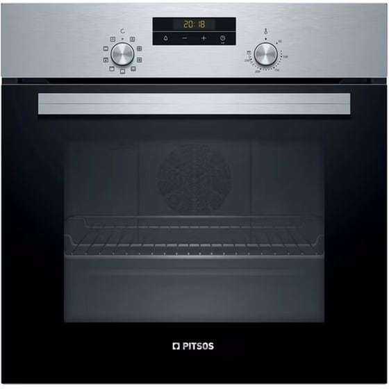 PITSOS CRE645S06 & PH10M40X2 66 Lt Inox Εντοιχιζόμενος Σετ Φούρνος και Εστία image 1