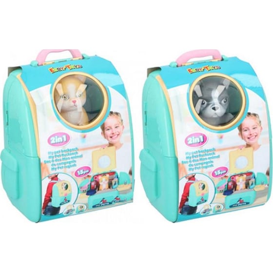 Παιδικό Eddy Toys Σετ Κατοικιδίων Σε Πτυσσόμενο Βαλιτσάκι Πλάτης image 1