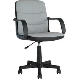 Καρέκλα Γραφείου ArteLibre Istros Υφασμάτινη/Τεχνητό Δέρμα - Γκρι/Μαύρη