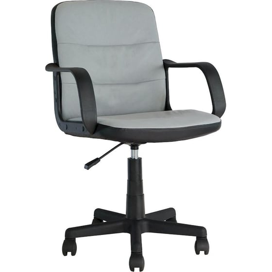 Καρέκλα Γραφείου ArteLibre Istros Υφασμάτινη/Τεχνητό Δέρμα - Γκρι/Μαύρη image 0