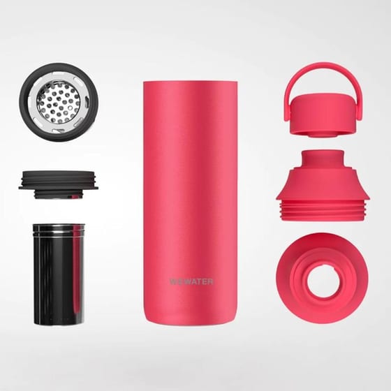 Θερμός Wewater with Infuser Κόκκινο 600 ml image 2