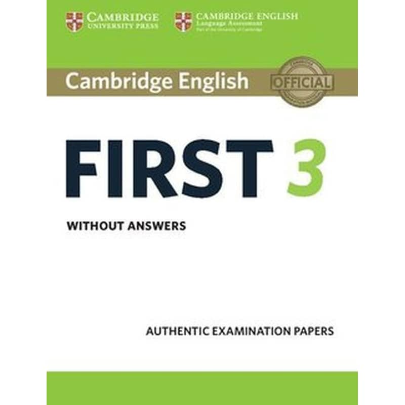 Cambridge English First 3 Students Book without Answers